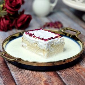 Rose Tres Leches Slice