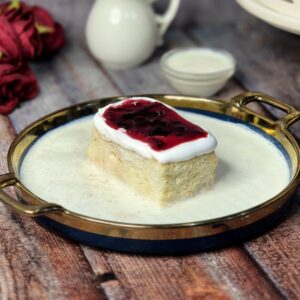 Mixed Berry Tres Leches Slice