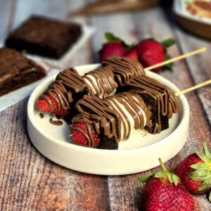 Brownie & Strawberry Skewer