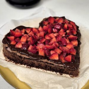 Strawberry Heart Brownie